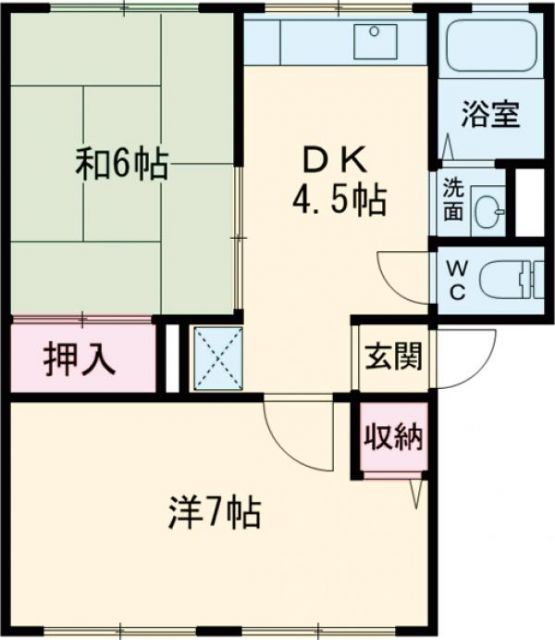 加古川市新神野のアパートの間取り