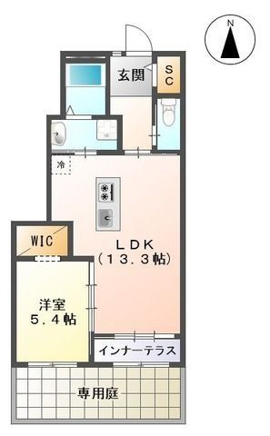 飯能市大字岩沢のアパートの間取り