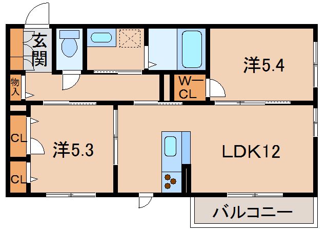 シャーメゾン幡川の間取り