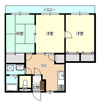 新発田市緑町のマンションの間取り