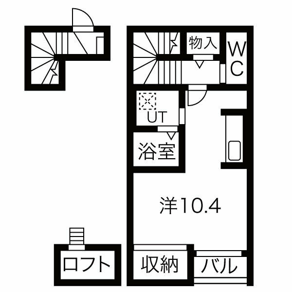 フェルトHanDen　Aの間取り