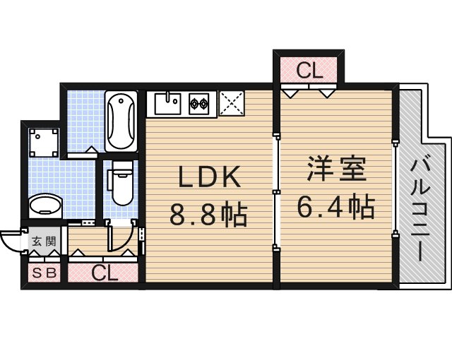 アミティ小阪の間取り