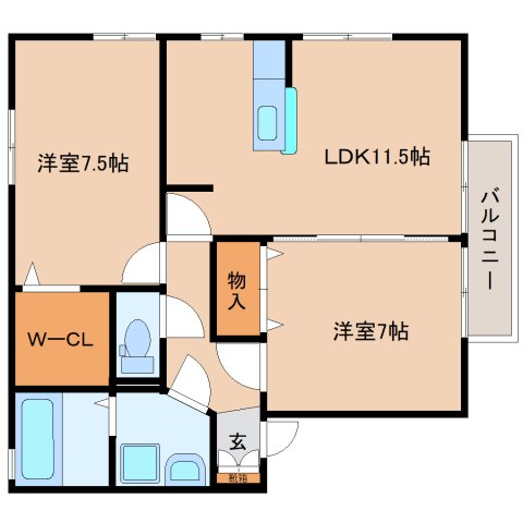 エスポワールBの間取り