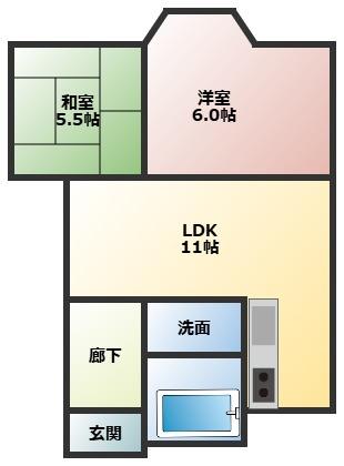 エンゼルハイツ高須の間取り