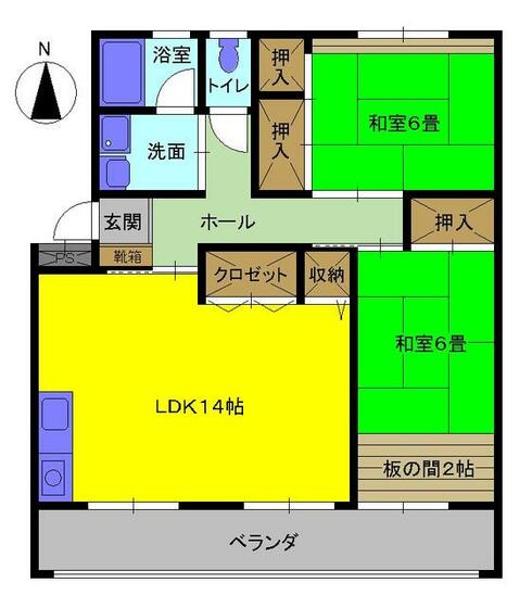 サンライト岩田の間取り