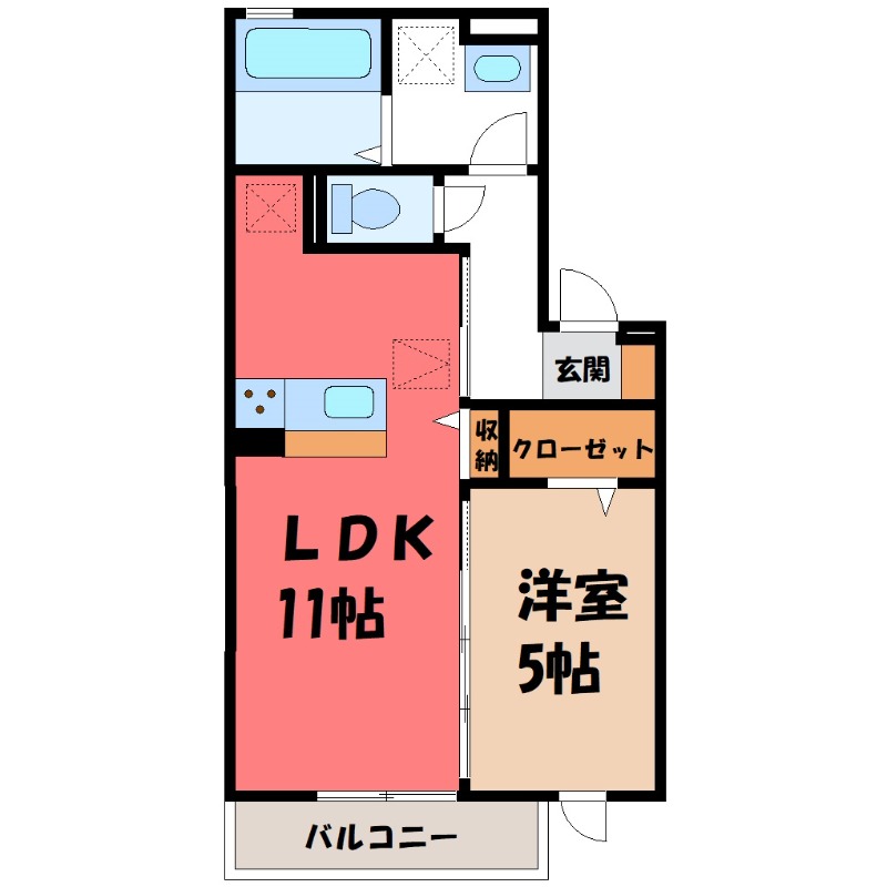 (仮)D-ROOM藤阿久町の間取り