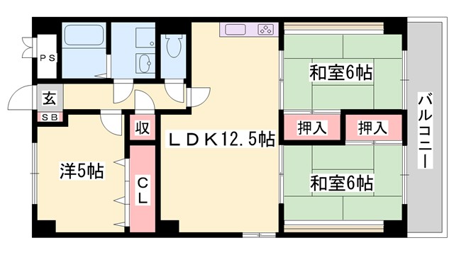 メゾン花北の間取り