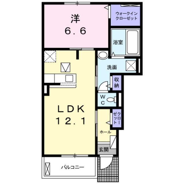 【ラッフィナートII　（斑鳩町）の間取り】