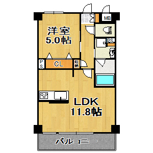 ＣＯＺＹ　ＣＯＵＲＴ御幣島駅前の間取り