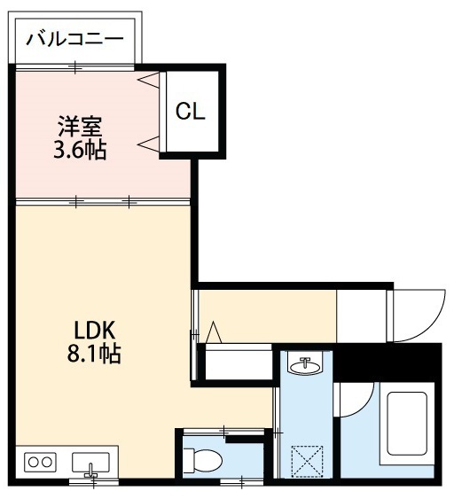 鹿児島市武のマンションの間取り