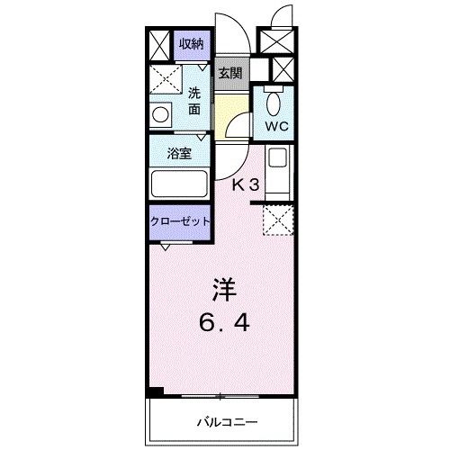 【大和高田市大字築山のアパートの間取り】