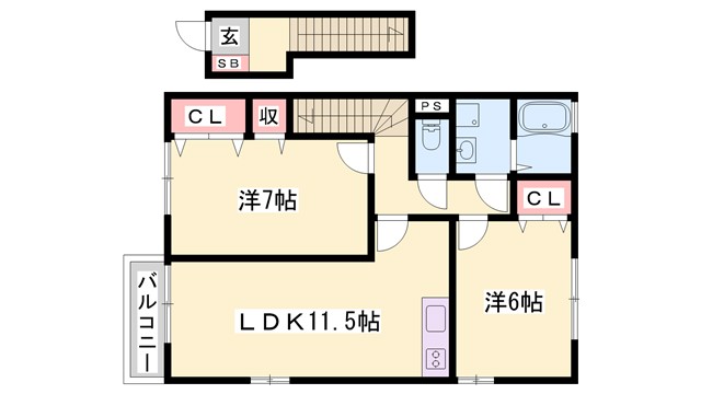 ハートランドV棟の間取り