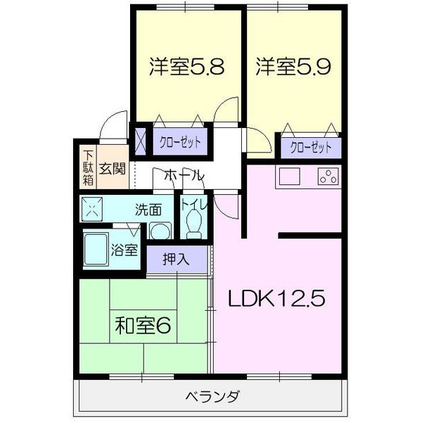 中村マンションIIの間取り