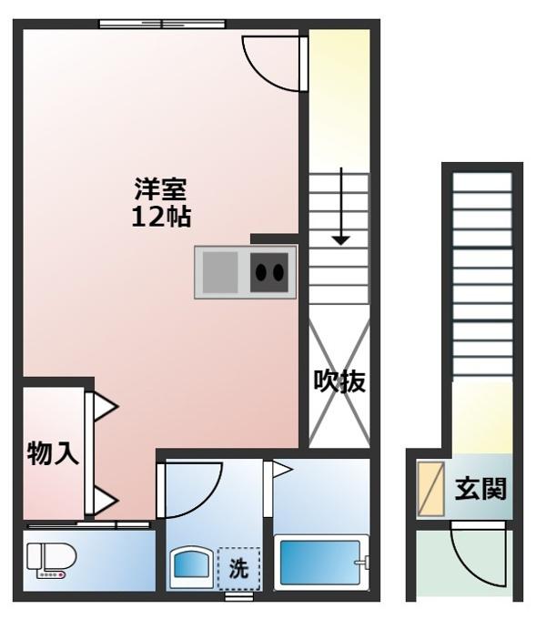 URBAN CUBIC 片山II A棟の間取り