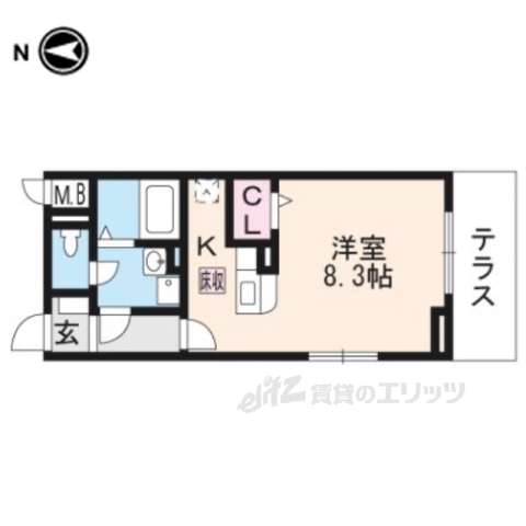 宇治市広野町のアパートの間取り