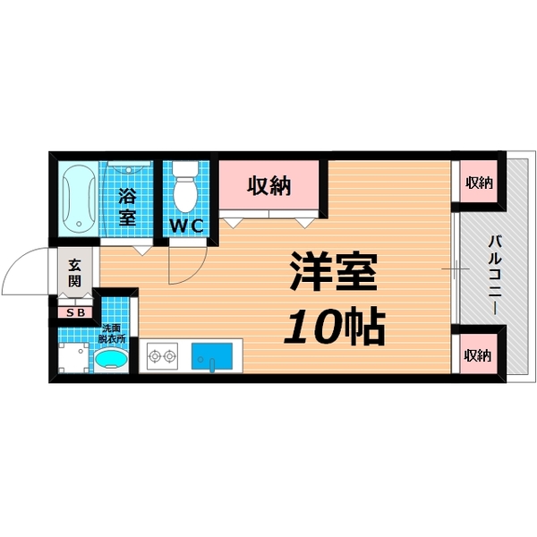 大阪市旭区高殿のマンションの間取り