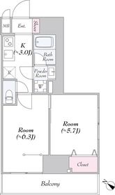 【町田市中町のマンションの間取り】