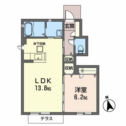 アーシス　りんくうFの間取り