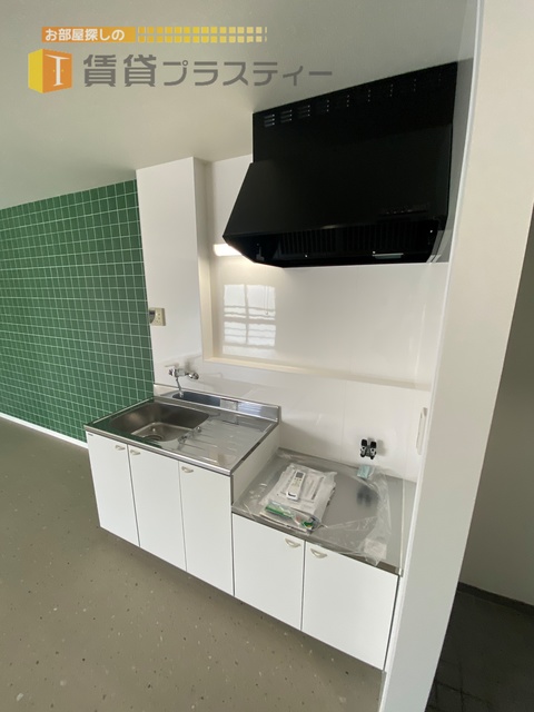 キッチン　２口ガスコンロ設置可！