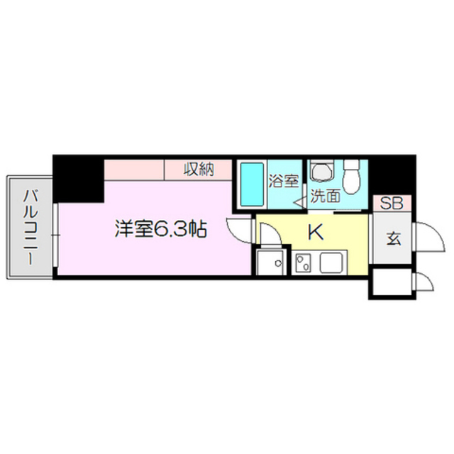 阪急京都線 十三駅 徒歩3分 15階建 築15年の間取り写真