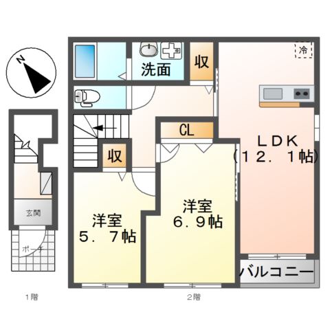 グランエストIIの間取り写真