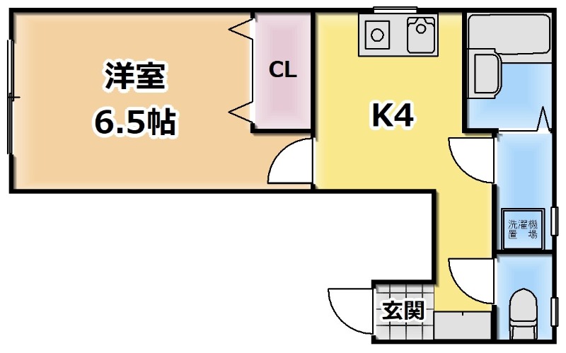 ＪＲ総武線快速 錦糸町駅 徒歩2分 5階建 築56年の間取り写真