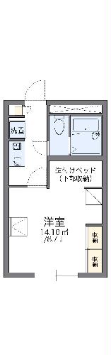 レオパレス里塚ベストフラットの間取り