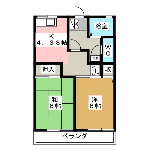 スカイハイツＡの間取り