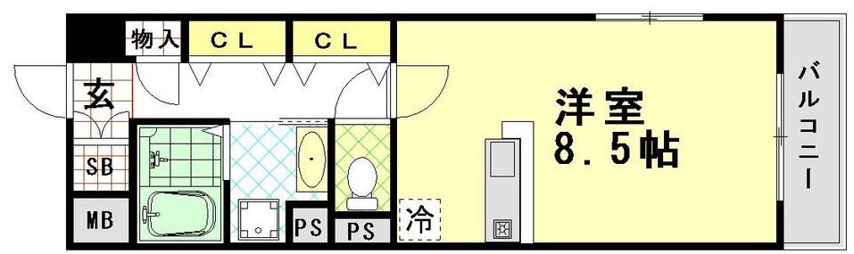 ビスタ江坂東の間取り