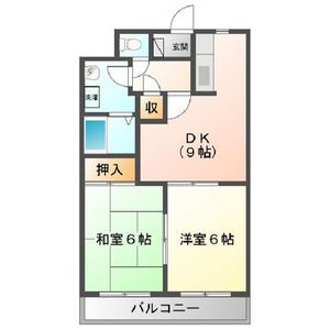 桑名市三ツ矢橋のマンションの間取り