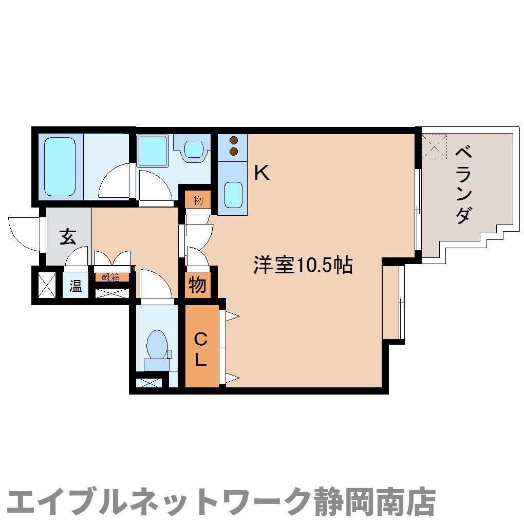 静岡市駿河区曲金のマンションの間取り