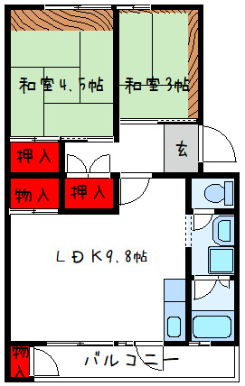 堺市南区桃山台のマンションの間取り