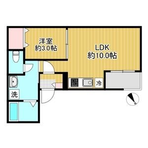 名古屋市昭和区川名本町のアパートの間取り