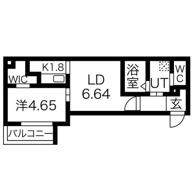 エレガンテブリッサ姪浜駅南の間取り