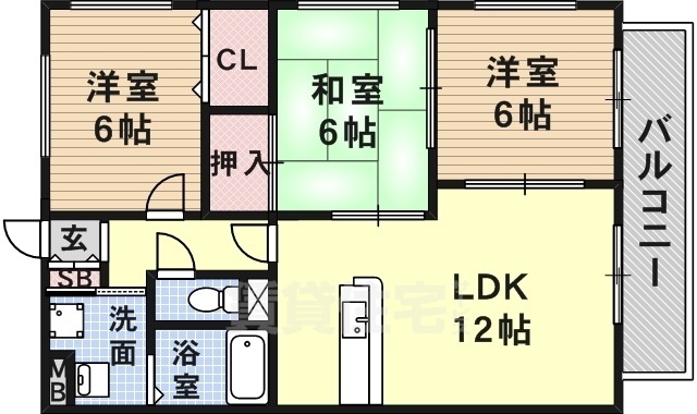 アネックス御願塚の間取り