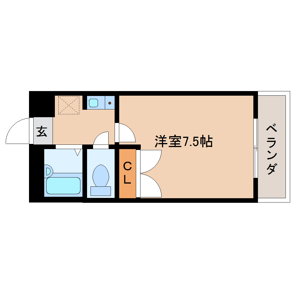 大和郡山市今国府町のマンションの間取り