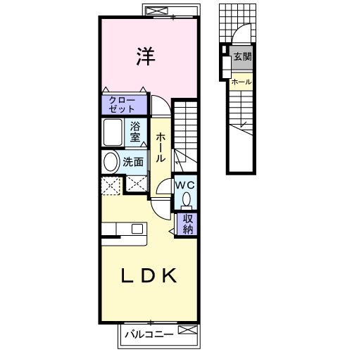 川口市安行出羽のアパートの間取り