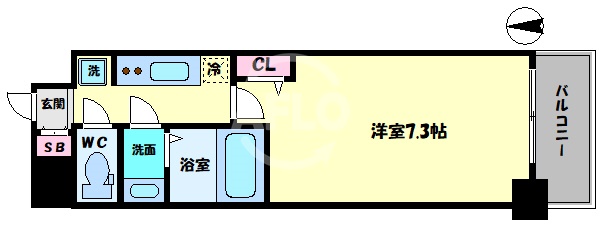 ファステート難波グランプリの間取り