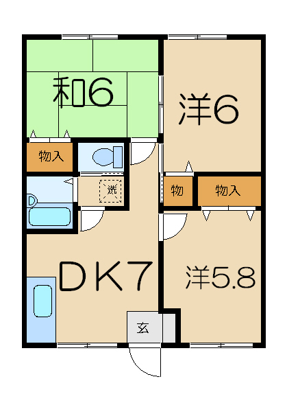 サザンプラザ長浜の間取り