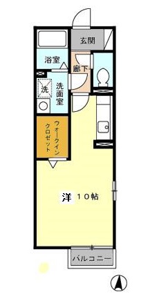 名古屋市昭和区陶生町のアパートの間取り