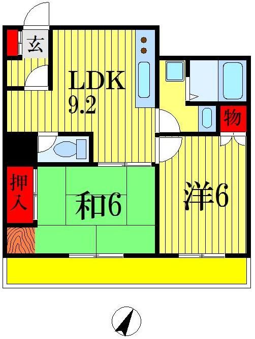 【タウンコート花澤の間取り】