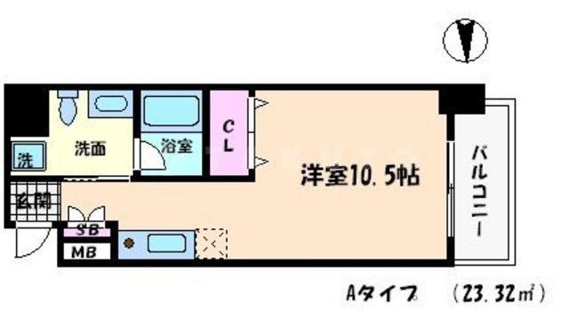 フレアコート北浜の間取り