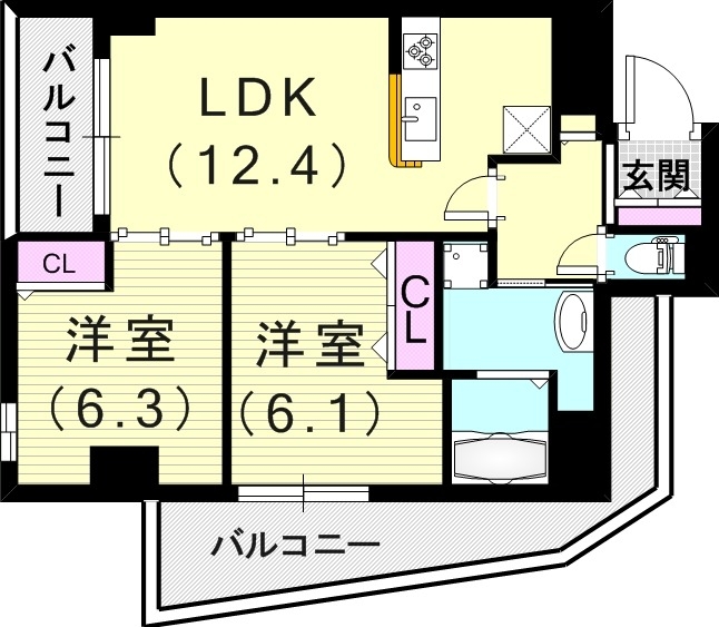 マノワール・ラ山本通の間取り