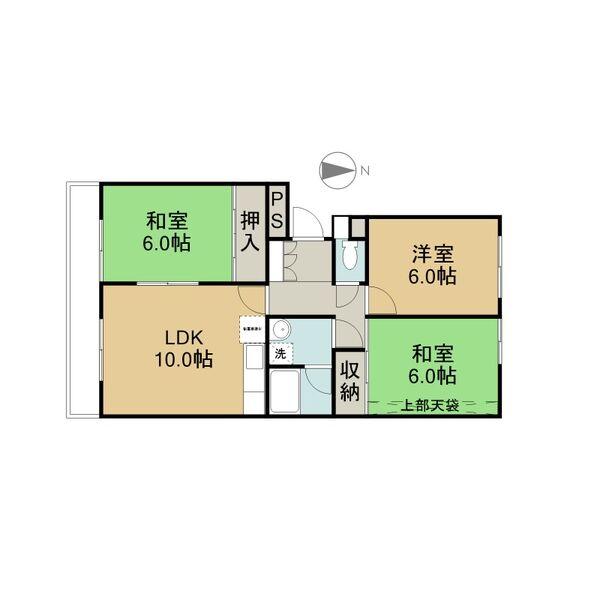 瀬戸市原山町のマンションの間取り