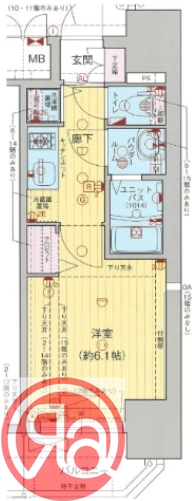 プレサンス野田阪神駅前ザ・プレミアムの間取り