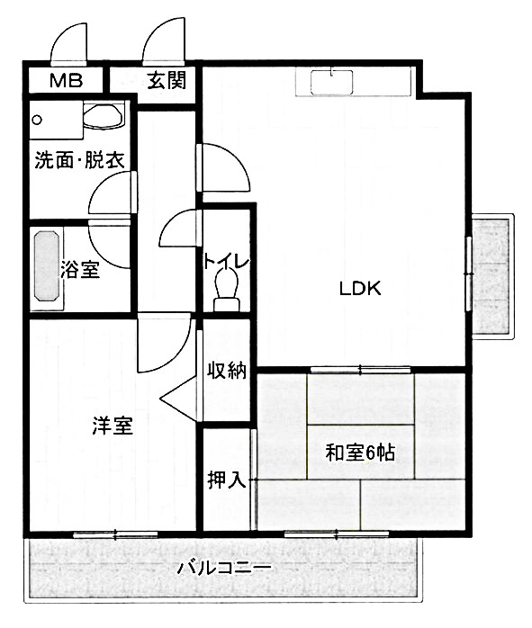 尼崎市大物町のマンションの間取り