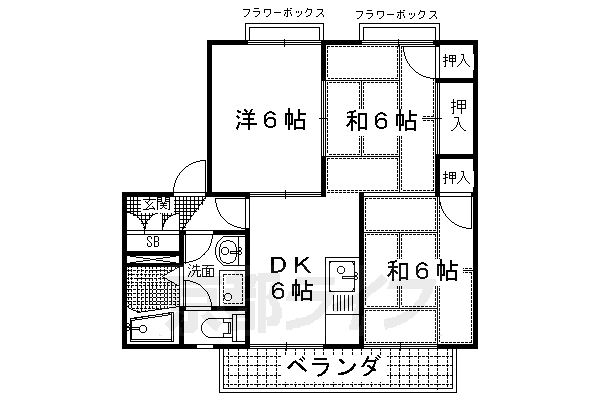 フラッツ紅雪の間取り