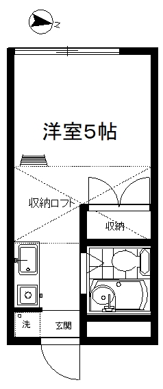 大田区中央のアパートの間取り