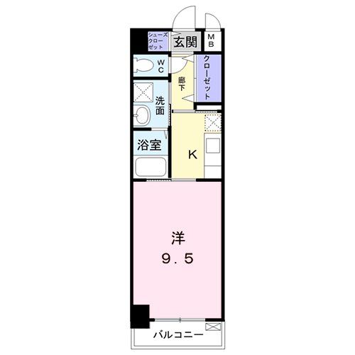 柏市中十余二のマンションの間取り