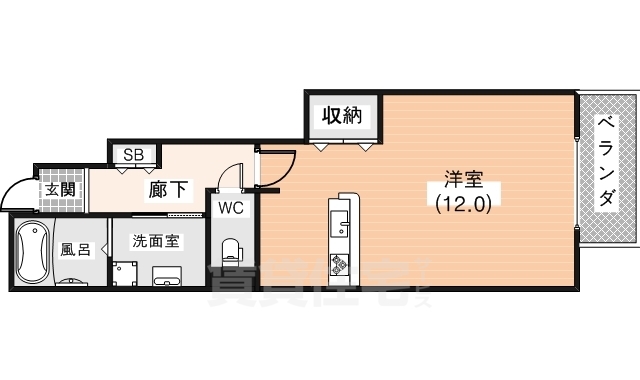 奈良市七条のアパートの間取り